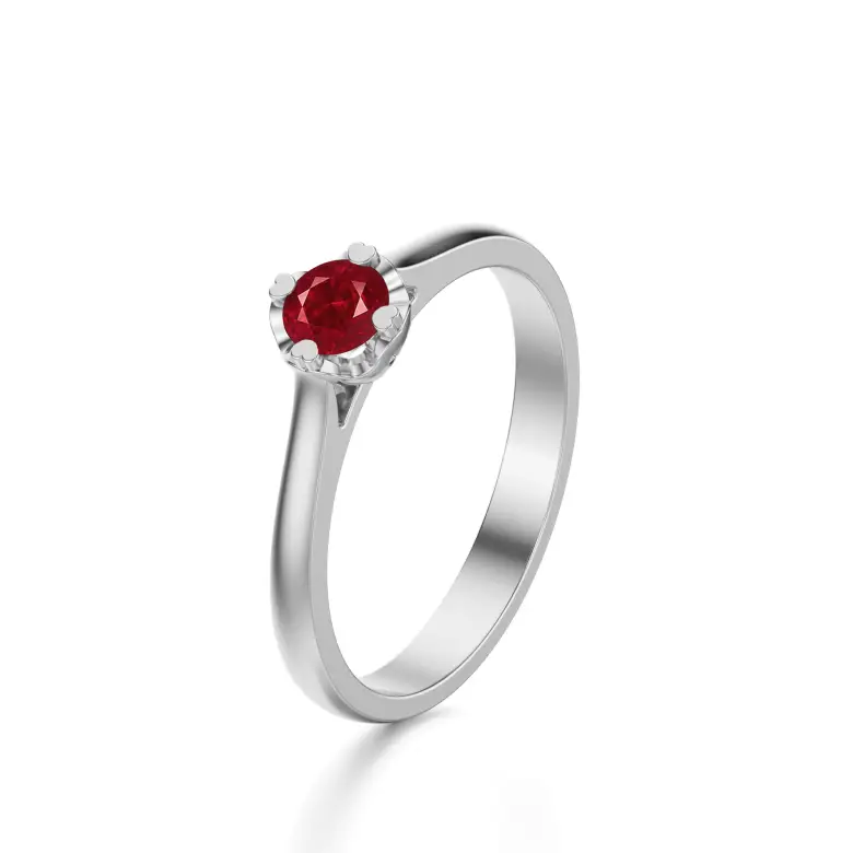 Pierścionek z białego złota z rubinem AJPZ_012 Pierścionek z białego złota z rubinem AJPZ_012